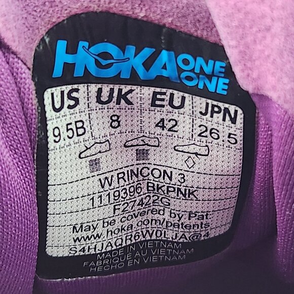 Hoka One One Rincon 3 Women Sz 9.5 B Purple Pink Running Athletic Shoe Train Gym - Picture 10 of 10